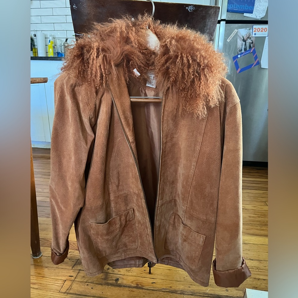 Lisa International 100% 90’s penny lane styled Suede jacket